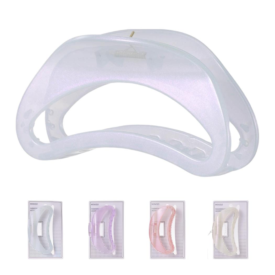 Basic-Serie Einzelner halbkreisförmiger Haarclip aus Jelly (gemischt)