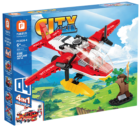 4-in-1 Fire Truck Series Fire Airplane(4-4)