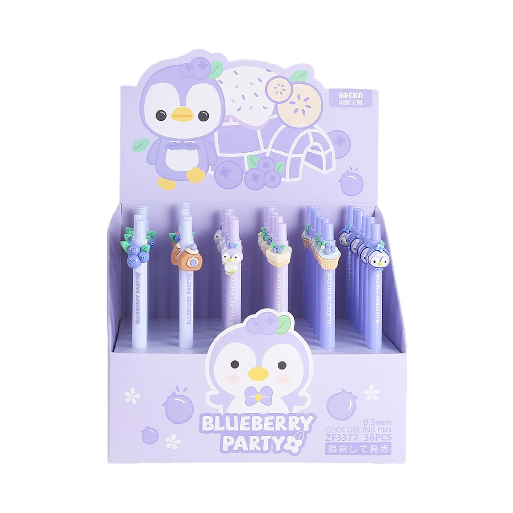 Mini-Familien-Lebensmittel-Kollektion, Kugelschreiber mit einziehbarem Gelstift (0,5 mm, Schwarz) (6 verschiedene Modelle) (PDQ)