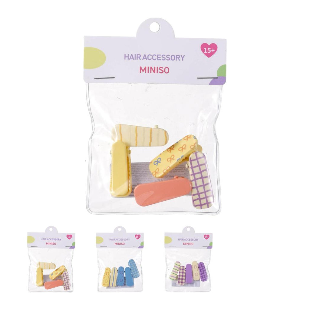 5er-Pack Herzhaarspangen (gemischt)