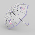 Sanrio characters Transparent Long-handled Umbrella(Kuromi)