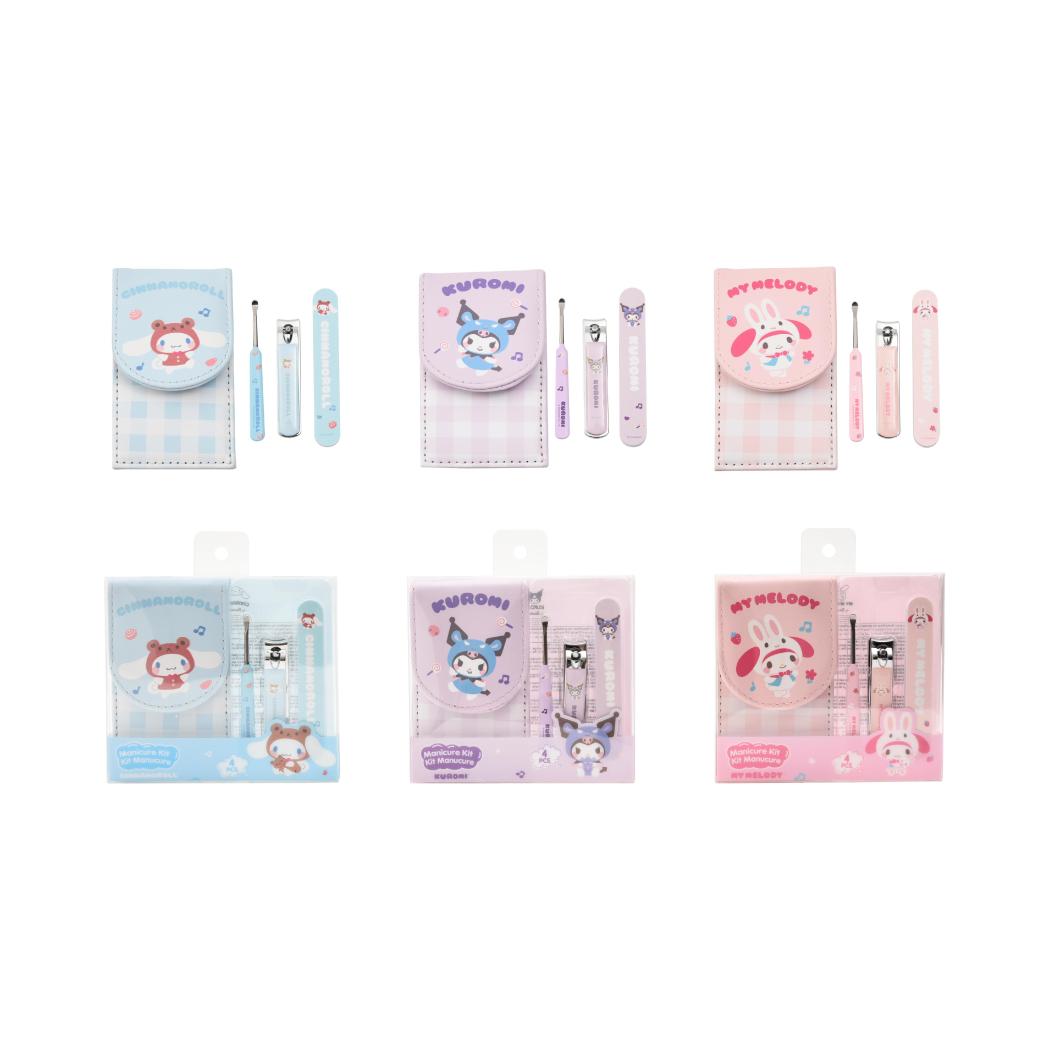 Sanrio characters Checked Manicure Kit（3pcs +Storage Bag)