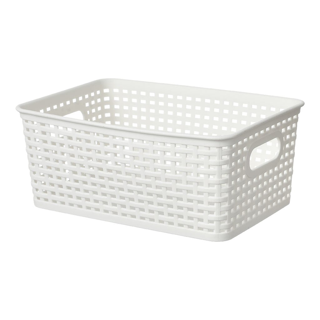 Karierter quadratischer Aufbewahrungskorb (S)