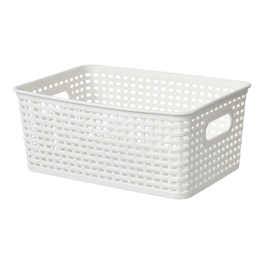 Karierter quadratischer Aufbewahrungskorb (S)
