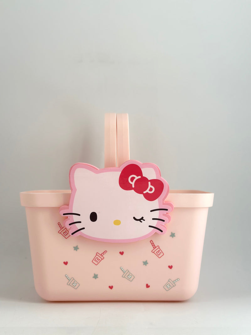 Sanrio characters Cartoon Handheld Storage Basket (Hello Kitty)