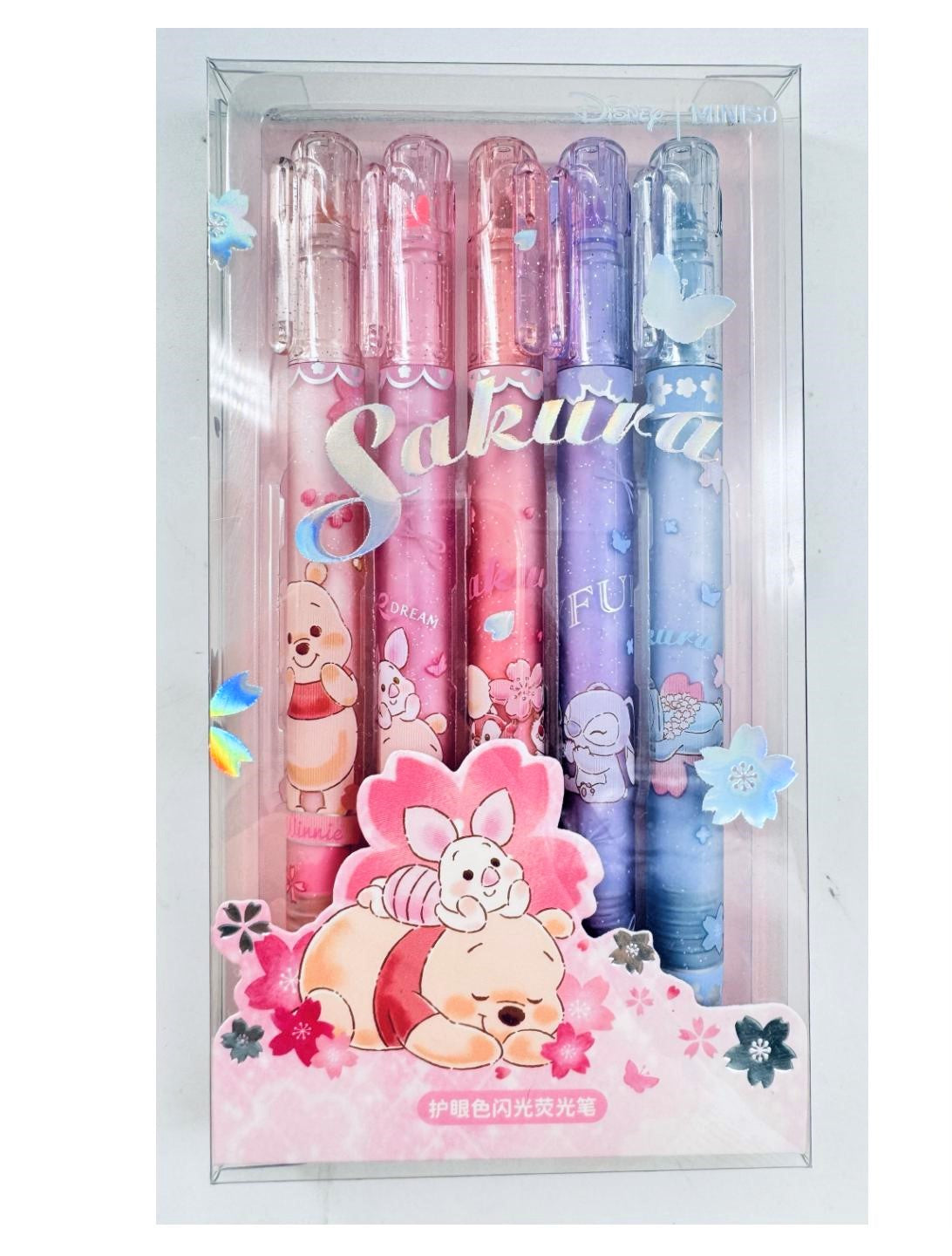 Disney Sakura Season Collection Glitzer-Textmarker-Set (5er-Pack) (PDQ)