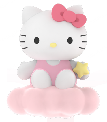 Hello Kitty Silikon-Armatur mit LED-Dekorationsleuchte