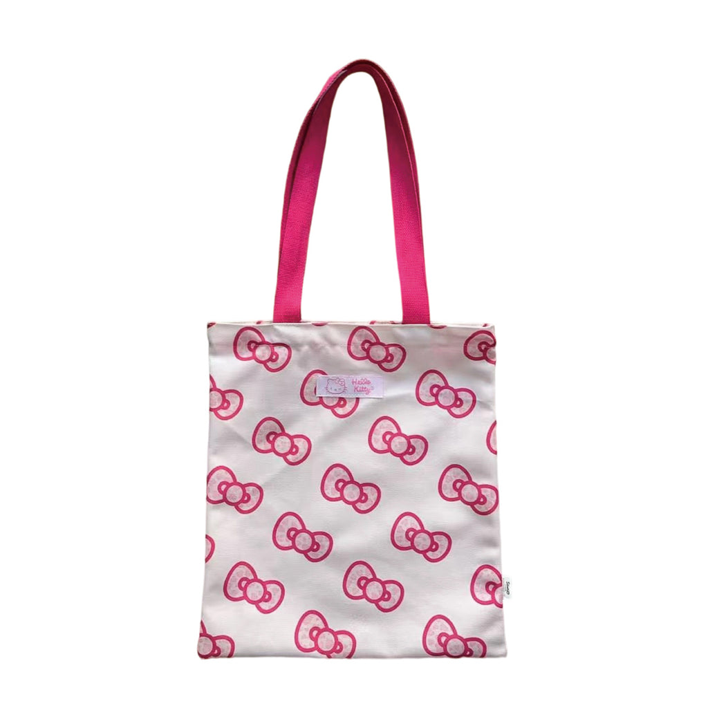 Hello Kitty Einkaufstasche mit Leopardenmuster und Schleife (Rosa)