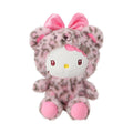 Hello Kitty Duftkollektion, 25 cm grosses Plüschtier in sitzender Position (Rosa Leopardenmuster)