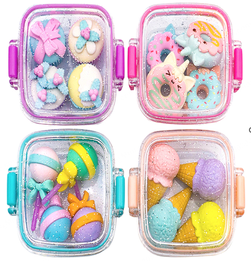 Radiergummi-Kollektion in Box: Dessertparty-Radiergummi (4 verschiedene Modelle)