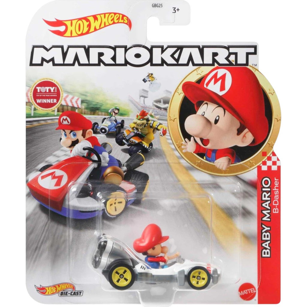 Hot Wheels Mario Kart Baby Mario,1 Stück